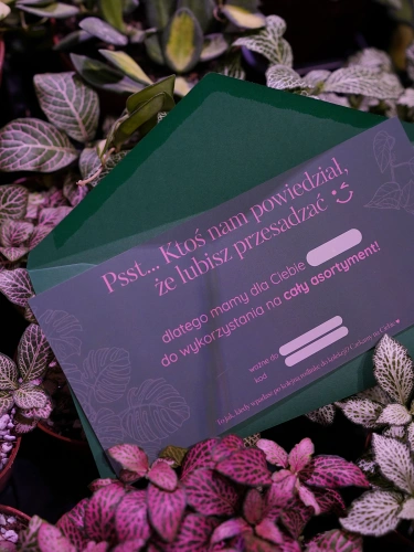 Bon podarunkowy do sklepu z roślinami