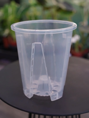 Doniczka okrągła Wysoka Oddychająca Przezroczysta ⌀12cm