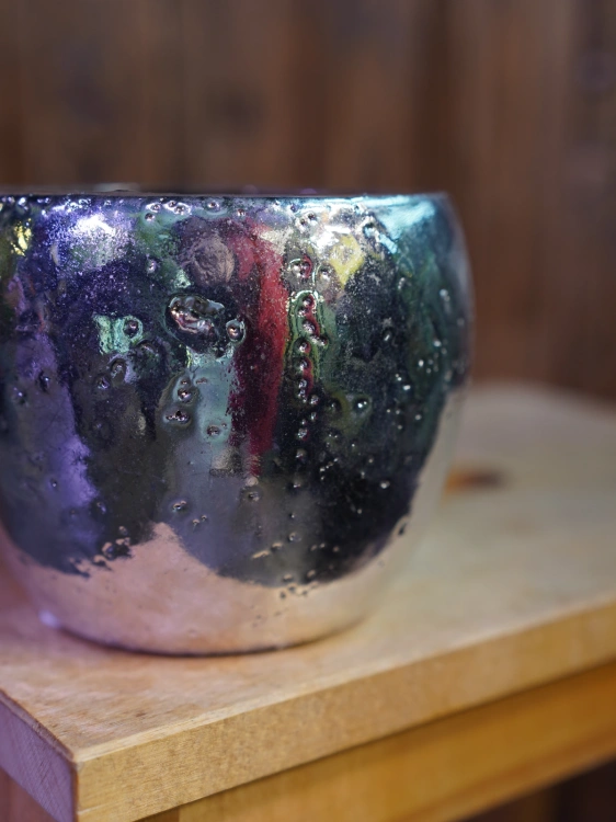 Osłonka ceramiczna Srebrna Mirro ⌀9,5cm