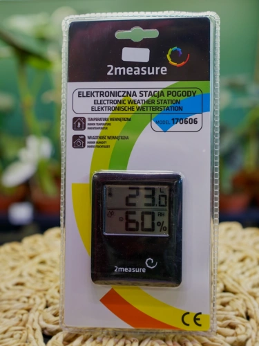 Termometr/higrometr elektroniczny Czarny